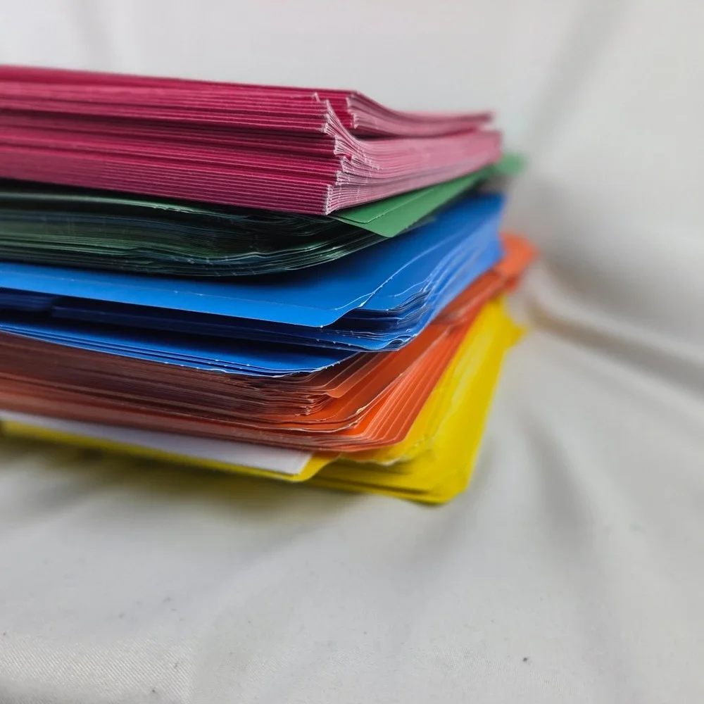File Folder, RAZCC 250 Pack 1/3 Cut Tab Colored Folders, Colored File Folder Let